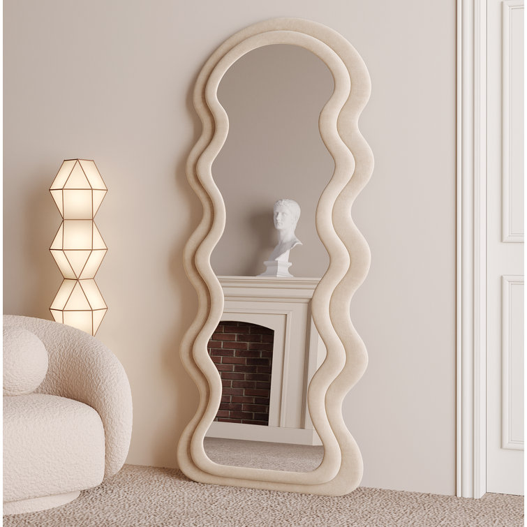 Ivy Bronx Ken Wavy Floor Mirror Wayfair Canada